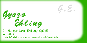gyozo ehling business card